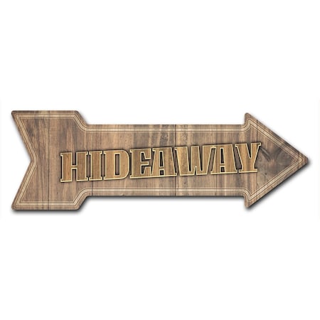 Signmission Hideaway Arrow Decal Funny Home Decor 18in Wide D-A-999822